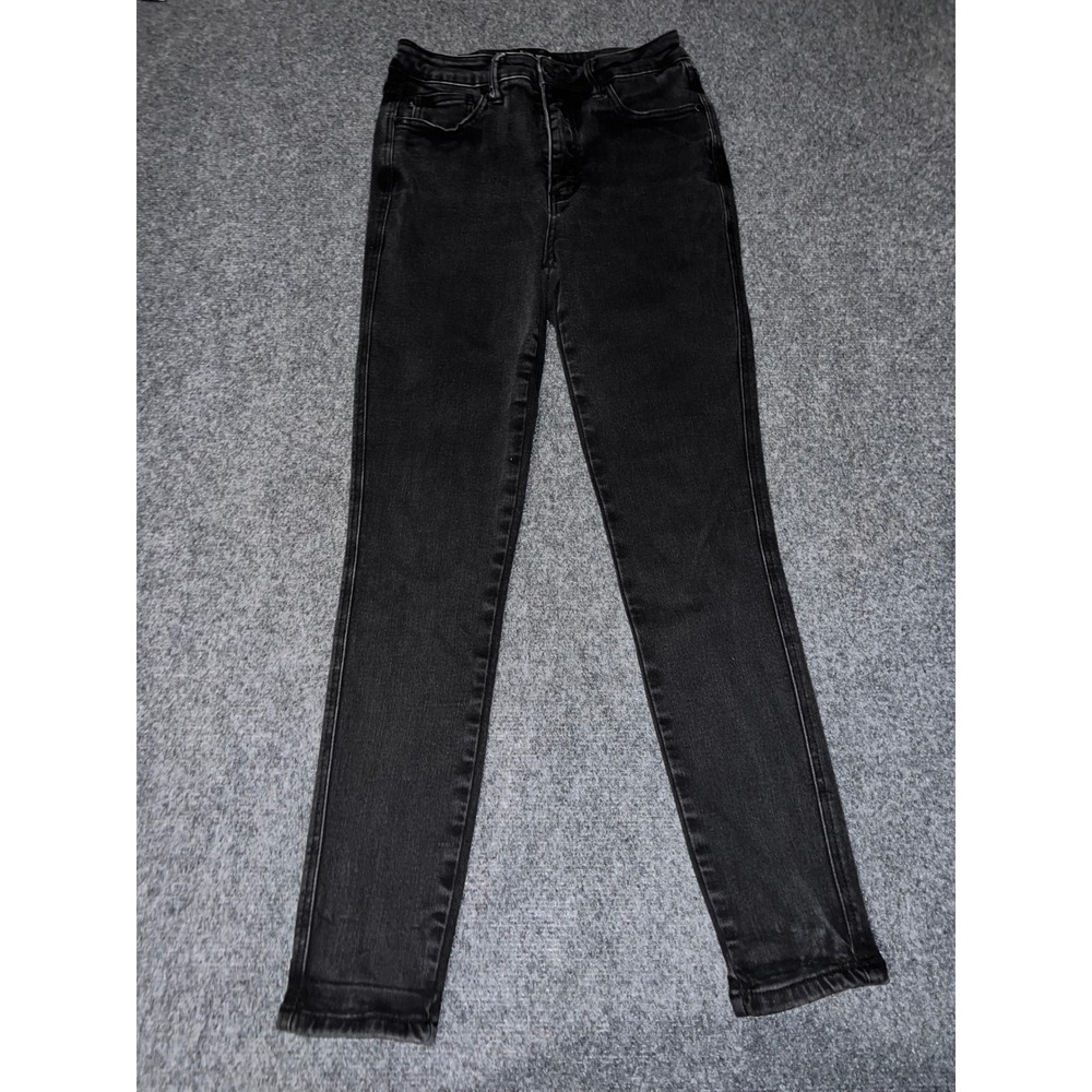 Judy Blue Skinny Fit Jeans Faded Black Denim Size 7 28 JB88757